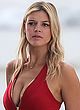 Kelly Rohrbach busty in red unzipped swimsuit pics