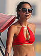 Myleene Klass in red bikini on a beach pics