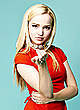 Dove Cameron in red dress photoshoot pics