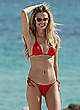 Xenia Micsanschi in red bikini on miami beach pics