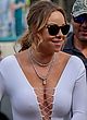 Mariah Carey showing huge cleavage & pokies pics