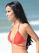 Lisa Opie busty in a skimpy red bikini pics