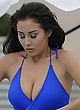 Chloe Goodman teasing in blue bikini at pool pics