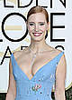 Jessica Chastain cleavage in long blue dress pics