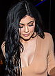 Kylie Jenner busty in plunging sheer blouse pics