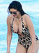 Brittny Gastineau cleavage in swimsuit in miami pics