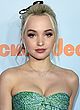 Dove Cameron busty in short strapless dress pics