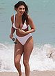 Chantel Jeffries huge cleavage in white bikini pics