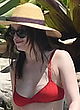 Dakota Johnson showing ass in tiny red bikini pics