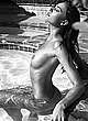 Maja Simonsen fully nude black-&-white set pics