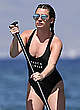 Lea Michele paddleboarding in swimsuit pics