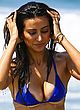 Noureen DeWulf nip-slip in tiny blue bikini pics