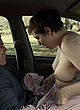 Lena Dunham naked pics - showing her boobs in car