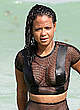 Christina Milian in sexy swimsuit on a beach pics