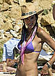 Alessandra Ambrosio wearing a bikini at a beach pics