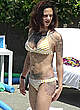 Asia Argento in bikini poolside in rome pics