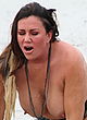 Lisa Appleton topless tumbling at the beach pics