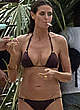 Heidi Klum smoking in brown bikini pics