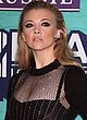 Natalie Dormer cleavy & leggy in black outfit pics