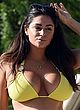 Casey Batchelor pregnant in tiny yellow bikini pics
