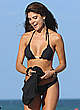 Natalya Alberto in black bikini on a beach pics