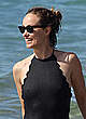 Olivia Wilde pokies in black swimsuit pics
