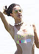 Alessandra Ambrosio sexy in swimsuit on a beach pics