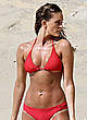 Alyce Crawford sexy in red bikini on a beach pics