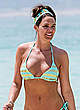 Danielle Lloyd in light green bikini in spain pics