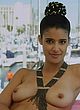Jessica Clark naked pics - showing her breasts outdoor