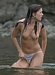 Erica Durance naked pics - topless, showing tits in water