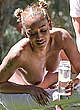 Melanie Brown naked pics - sunbathing topless photos
