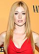 Katherine McNamara cleavy & leggy in hot red gown pics