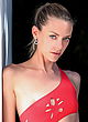 Jaime King nipple-peek in a red monokini pics