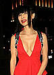 Bai Ling posing in short red dress pics