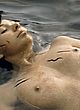 Kristin Kowalski naked pics - showing her tits in cold water