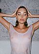 Elsa Hosk naked pics - nude tits in wet see-thru top