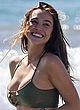 Alexis Ren busty in olive thong bikini pics