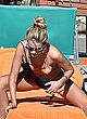 Yasmin Brunet naked pics - right breast slip at the beach