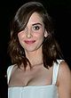 Alison Brie busty in a low-cut floral gown pics