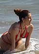Blanca Blanco nipple slip in red bikini pics