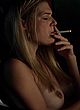 Kate Miner naked pics - showing her breasts & smoking