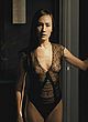 Maggie Q naked pics - tits in see-thru lingerie