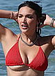 Hailee Lautenbach shows huge boobs in red bikini pics