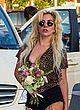 Lady Gaga right nipple slip at airport pics