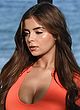 Demi Rose orange thong bikini photoshoot pics