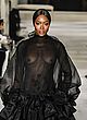 Naomi Campbell naked pics - see-through dress on runway