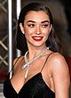 Amy Jackson busty in a plunging black gown pics