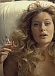 Rachel Keller lying fully nude & smoking pics
