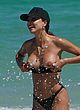 Patricia Contreras boobs out on a beach in miami pics